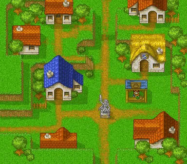 le zoli dessin « Village d'Alex (test de style) » que j'ai bilouté en 2004