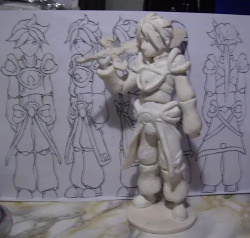 une zolie sculpture « W.I.P. Figurine Alex, non peinte » que j'ai biloutée en 2010