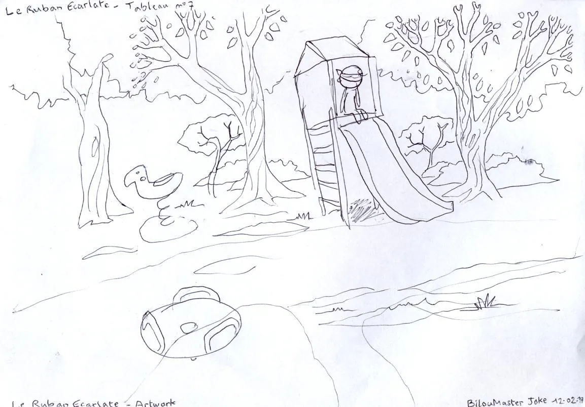 le zoli dessin « Le Ruban Écarlate concept-art » que j'ai bilouté le 12 février 2017