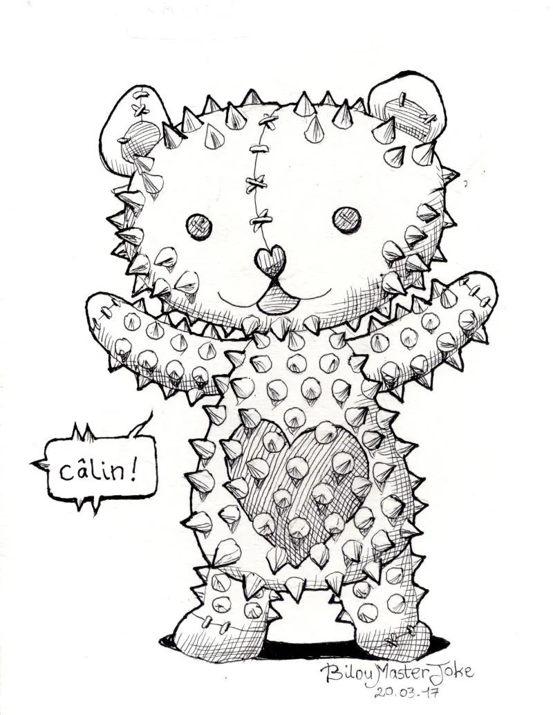 le zoli dessin « Câlin ! » que j'ai bilouté le 20 mars 2017