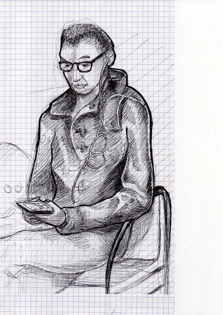 le zoli dessin « Portrait de Ahmed » que j'ai bilouté le 19 mars 2018