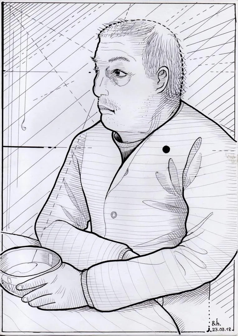 le zoli dessin « Portrait de H. » que j'ai bilouté le 23 mars 2018