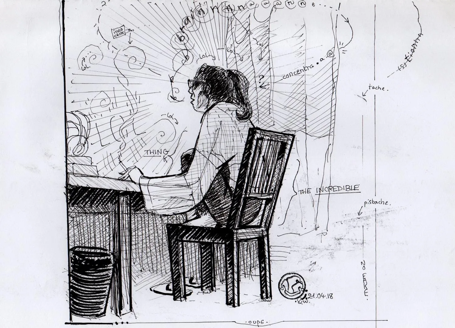 le zoli dessin « Y. VS L.O.L. » que j'ai bilouté le 21 avril 2018