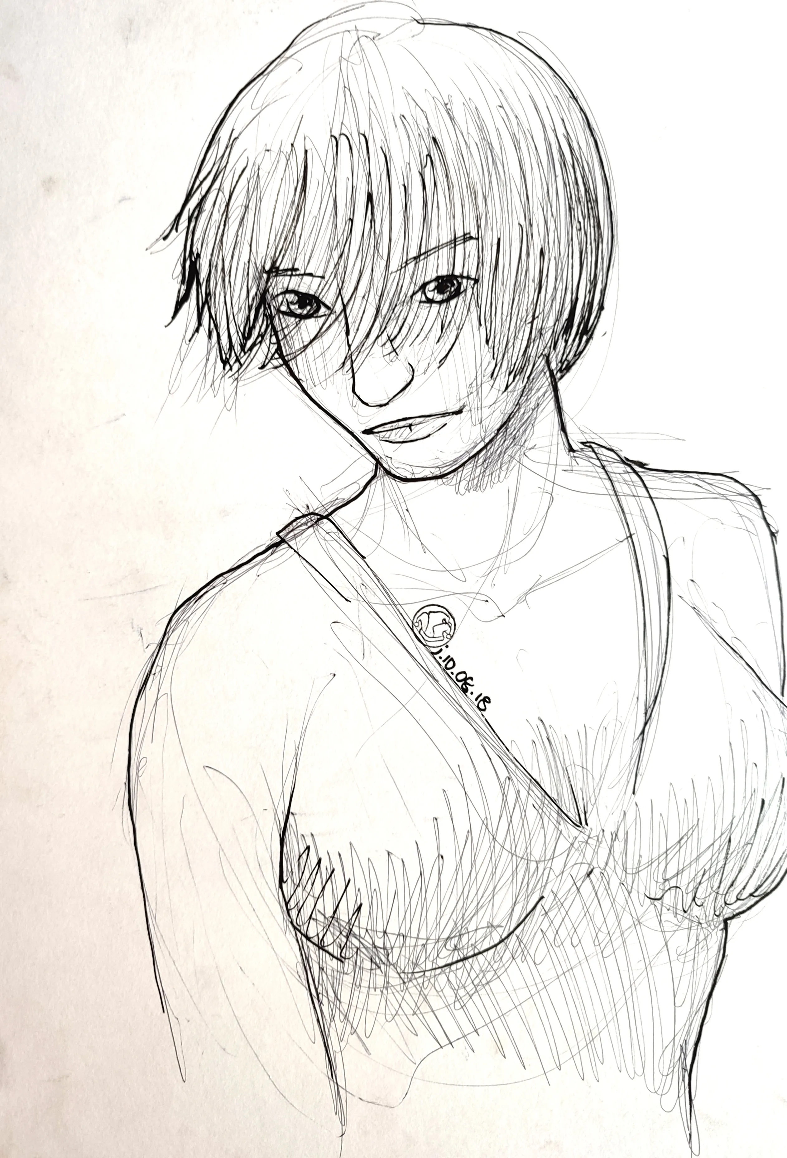 le zoli dessin « Portrait de femme » que j'ai bilouté le 10 août 2018