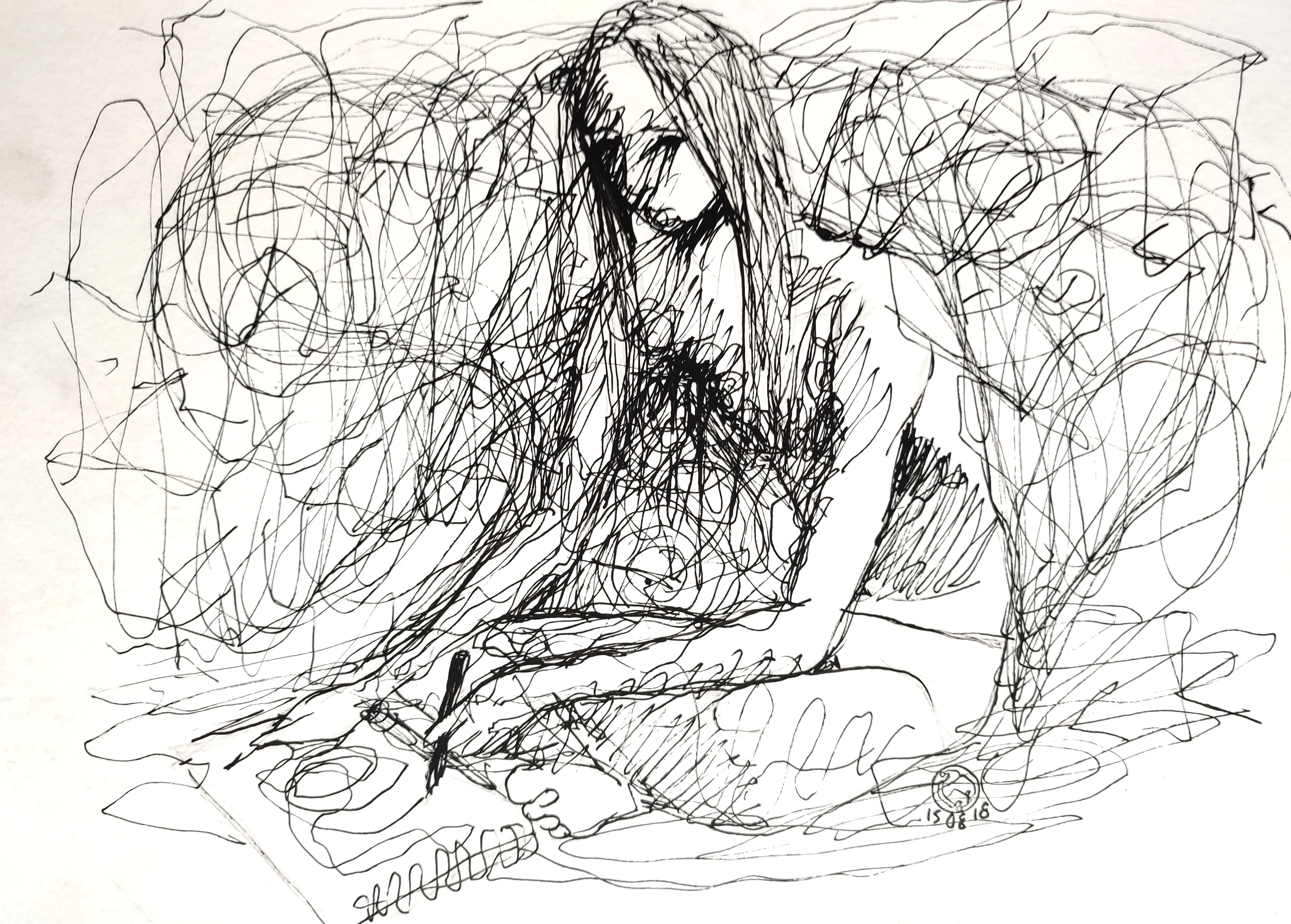 le zoli dessin « Auto-portrait » que j'ai bilouté le 15 août 2018