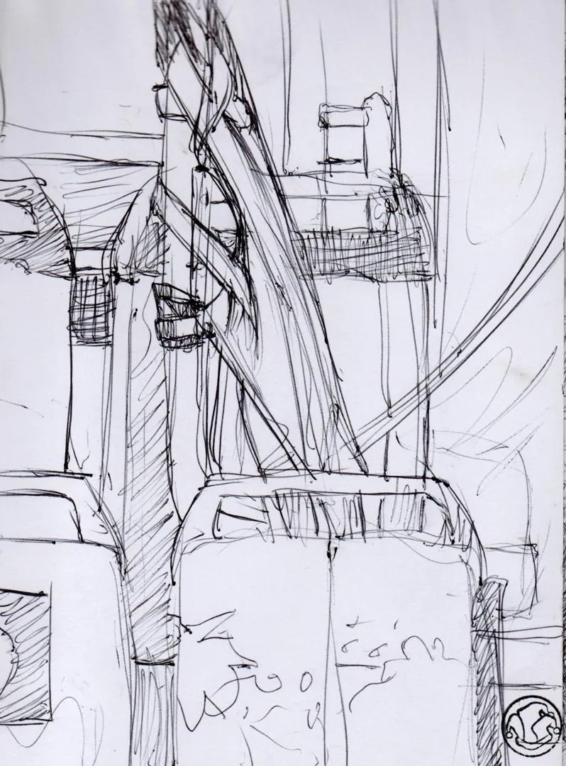 le zoli dessin « Observation dans le bus » que j'ai bilouté le 1<sup>er</sup> juin 2020