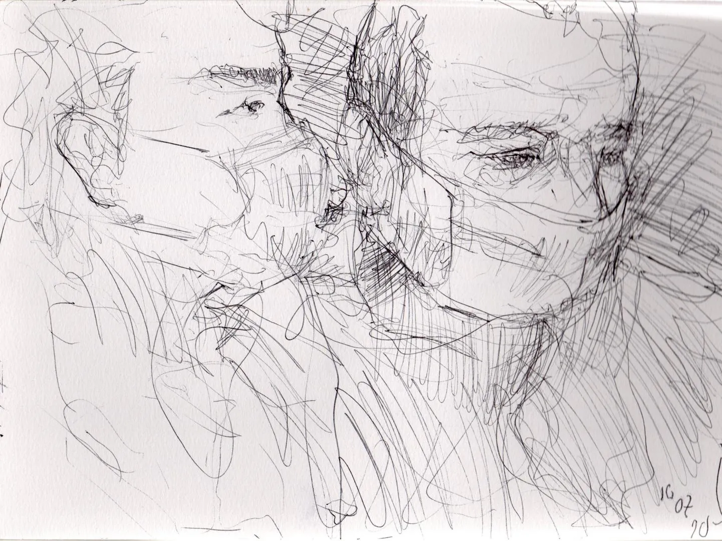 le zoli dessin « Double portrait » que j'ai bilouté le 14 juillet 2020