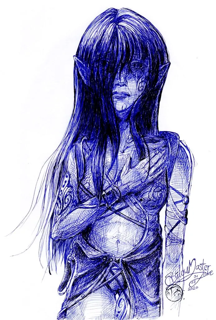 le zoli dessin « Arvlette tristoune » que j'ai bilouté le 1<sup>er</sup> août 2020