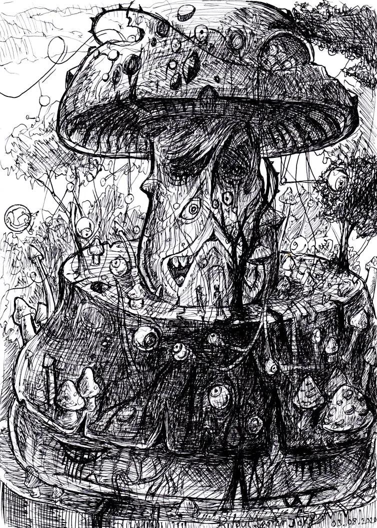 le zoli dessin « Champignon ancestral » que j'ai bilouté le 3 août 2020