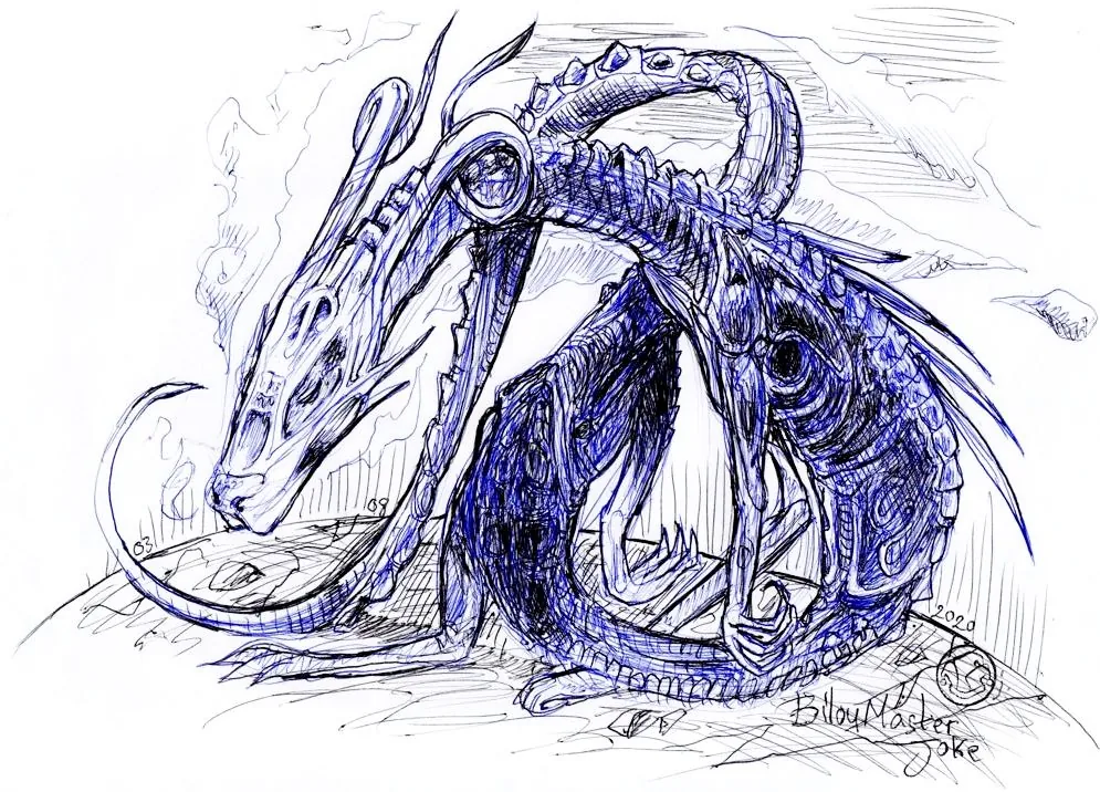 le zoli dessin « Draggon d'eau » que j'ai bilouté le 3 août 2020