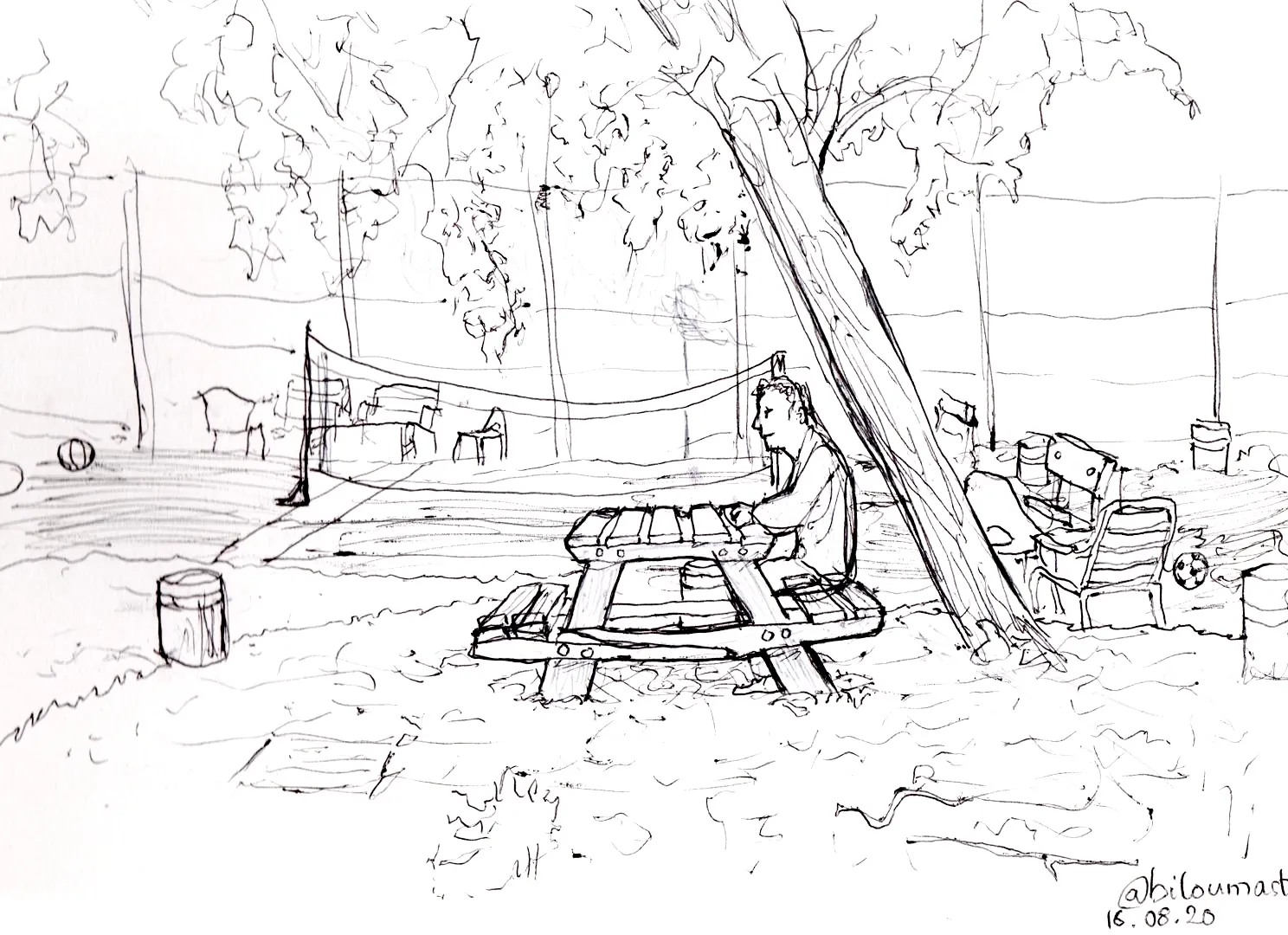le zoli dessin « Jardin du Secteur 13 » que j'ai bilouté le 16 août 2020