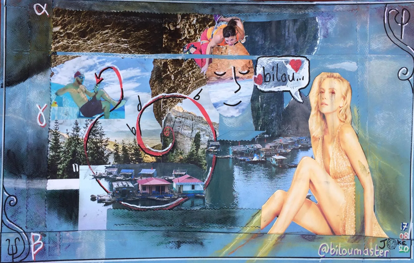 le zoli dessin « Collage à Sainte Anne » que j'ai bilouté le 17 août 2020