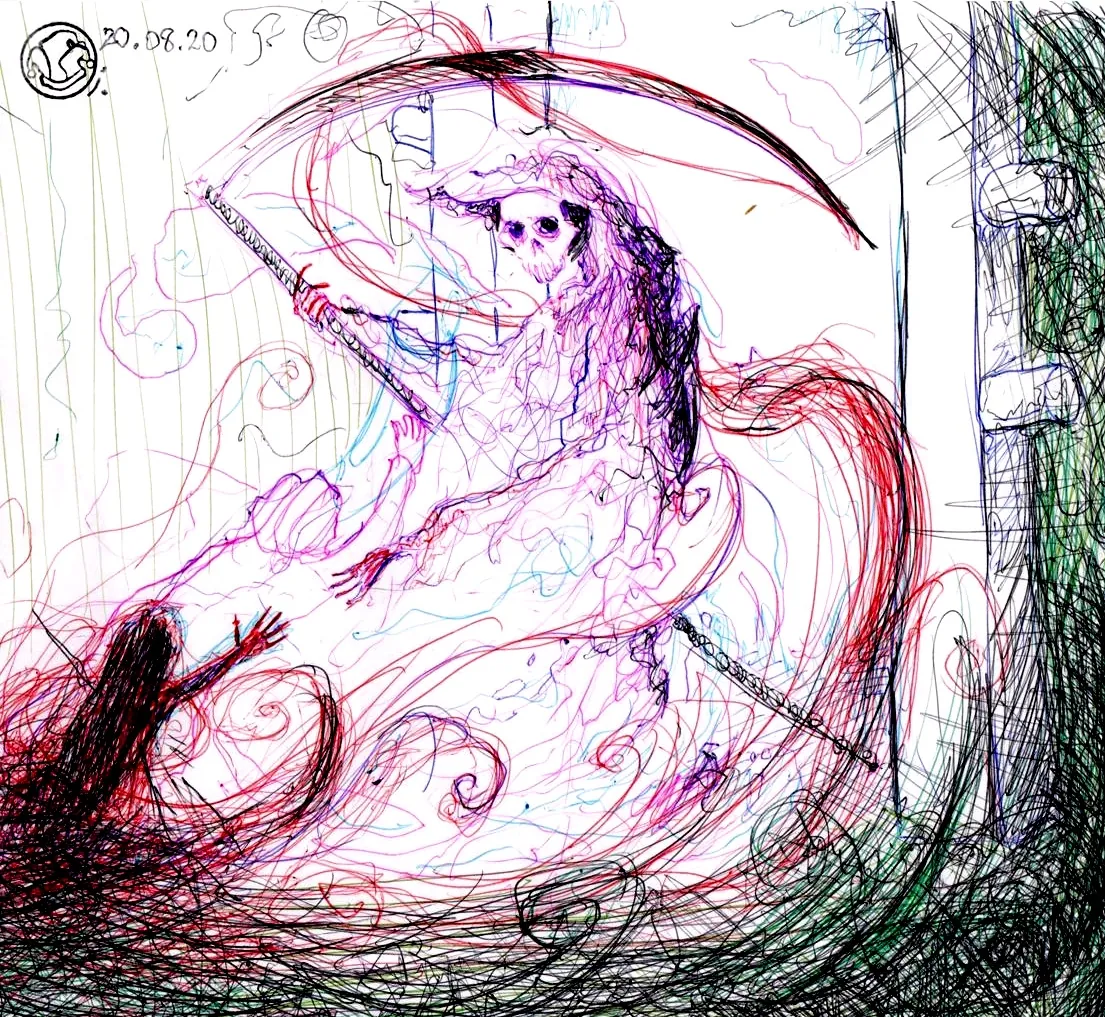 le zoli dessin « Madame la Mort » que j'ai bilouté le 20 août 2020