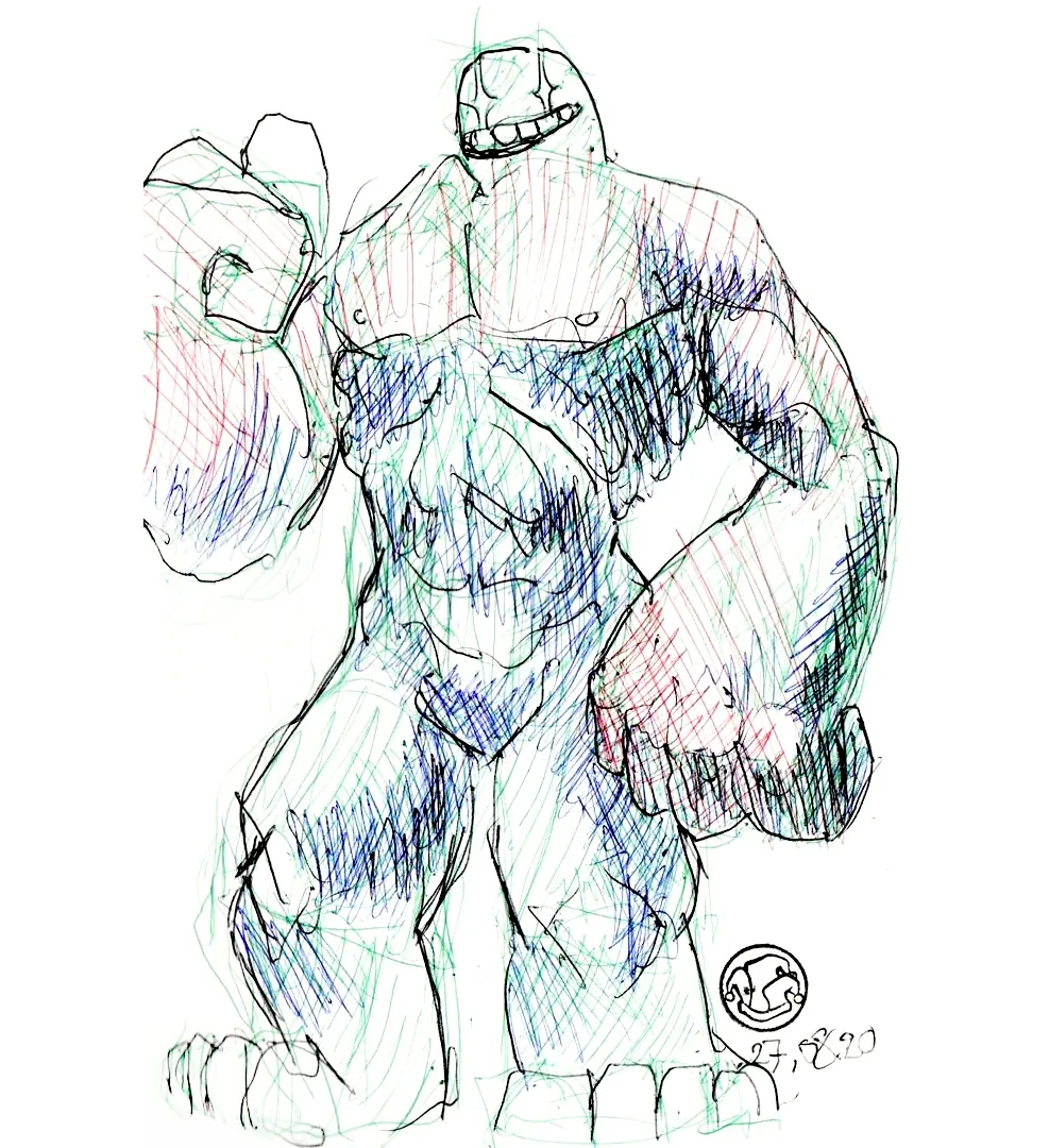 le zoli dessin « Gros bonhomme » que j'ai bilouté le 27 août 2020