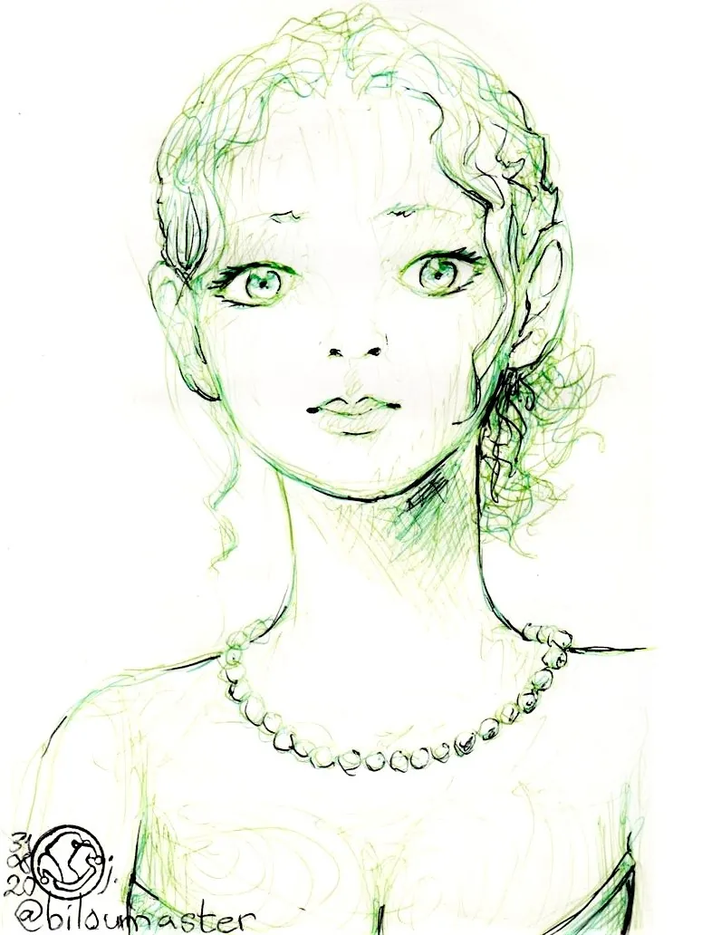 le zoli dessin « Portrait 3/4 » que j'ai bilouté le 31 août 2020