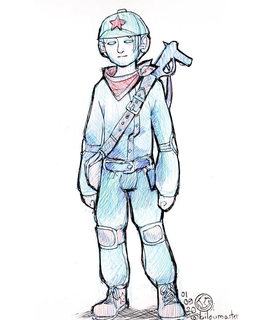 le zoli dessin « Soldat Communiste » que j'ai bilouté le 1<sup>er</sup> septembre 2020