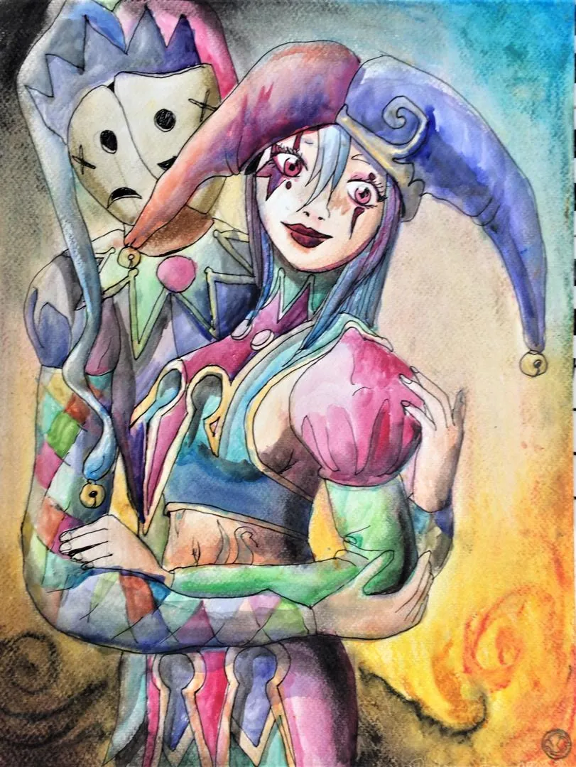 la zolie peinture « Joke et Jokette » que j'ai biloutée le 8 septembre 2020