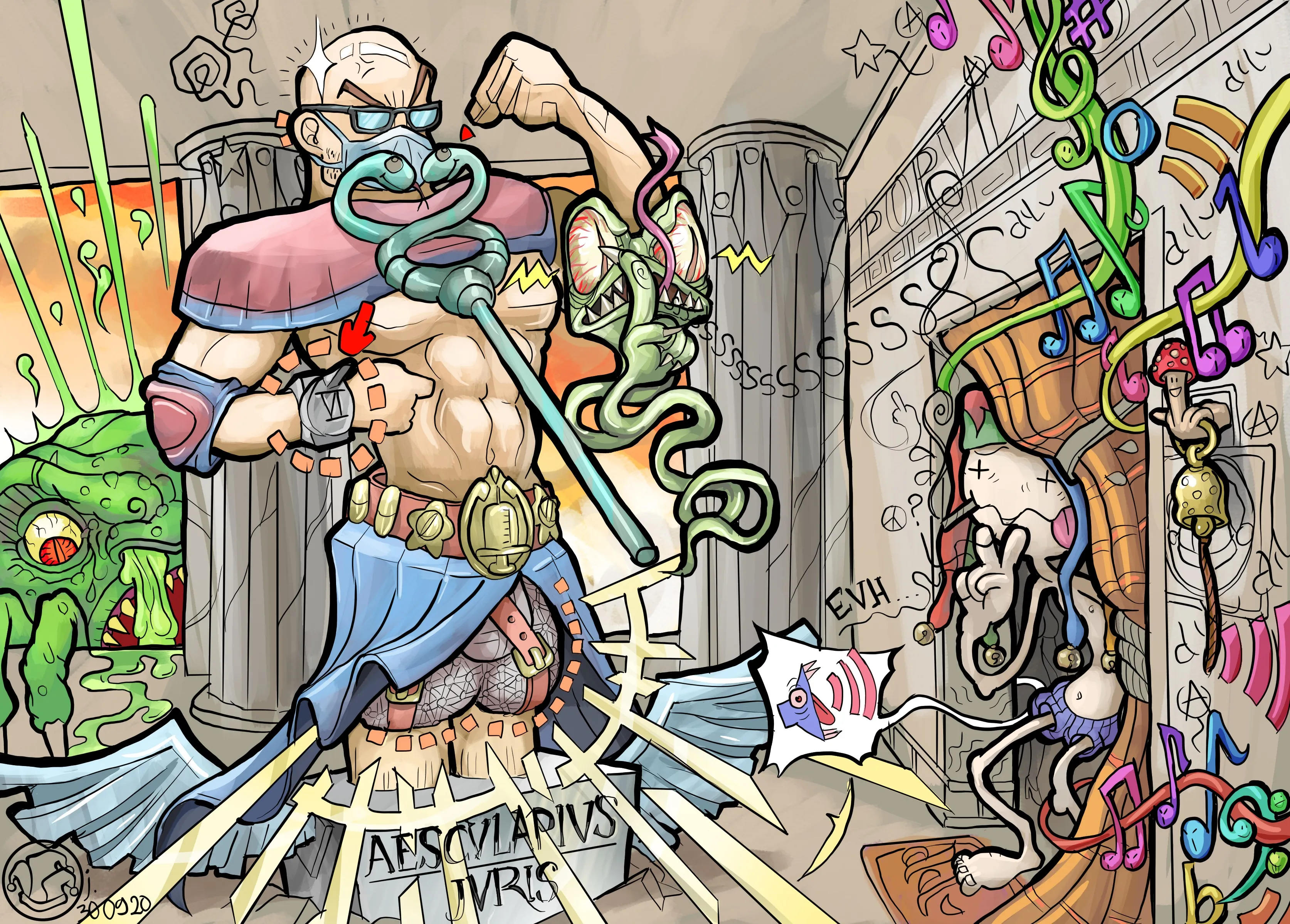 le zoli dessin « Aesculapius Juris - Colo » que j'ai bilouté le 30 septembre 2020