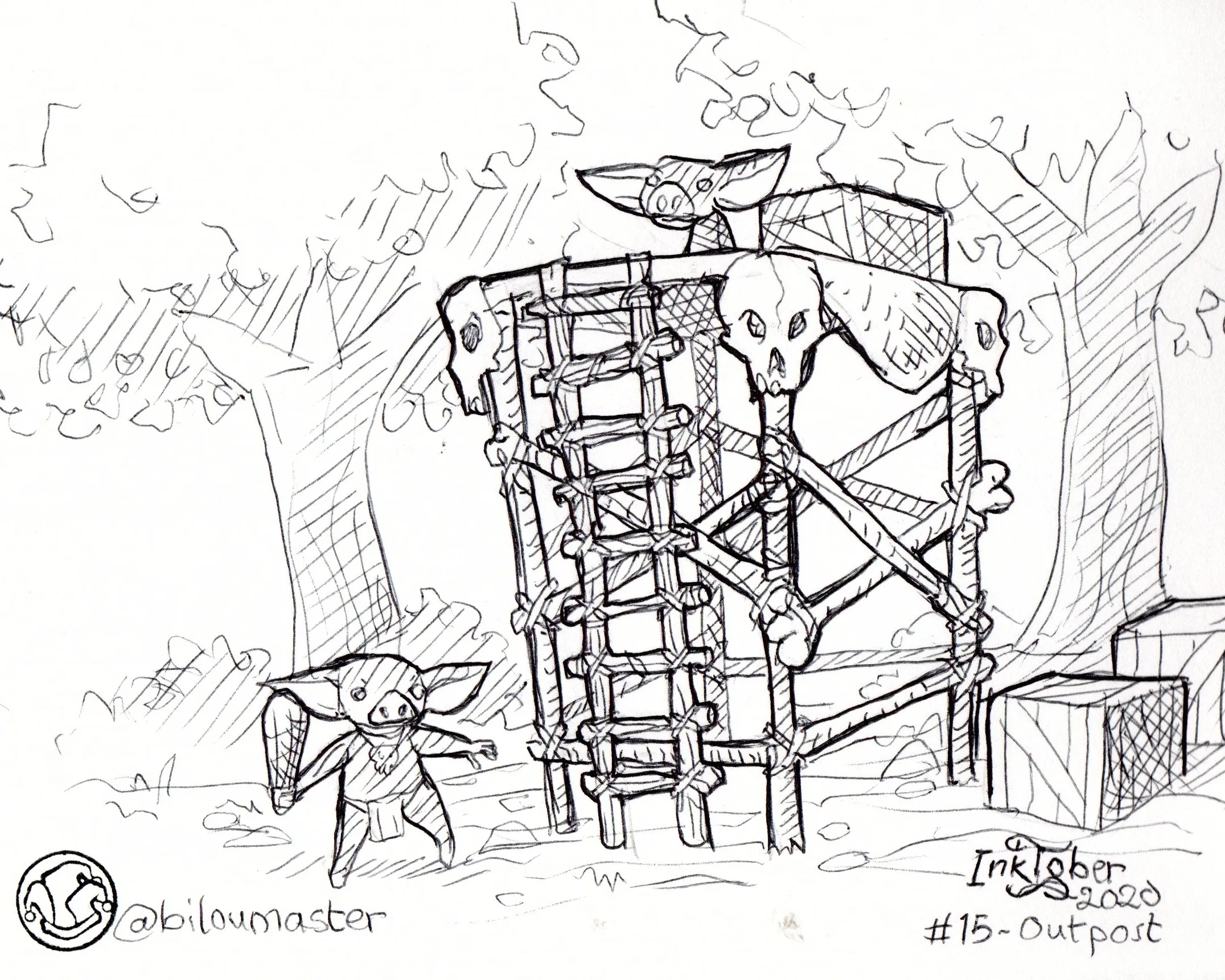 le zoli dessin « Tour de garde » que j'ai bilouté le 15 octobre 2020