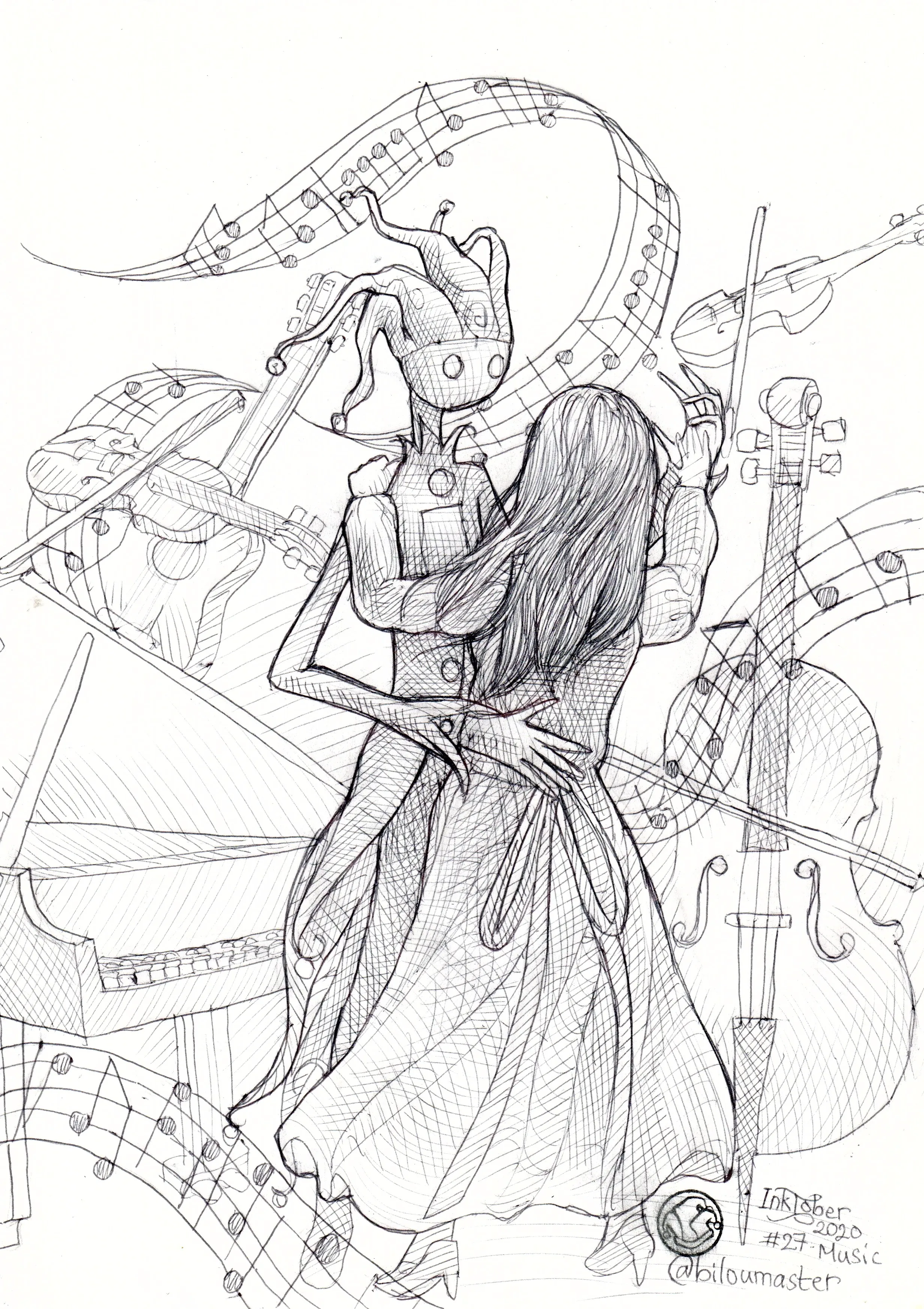 le zoli dessin « Musique » que j'ai bilouté le 27 octobre 2020