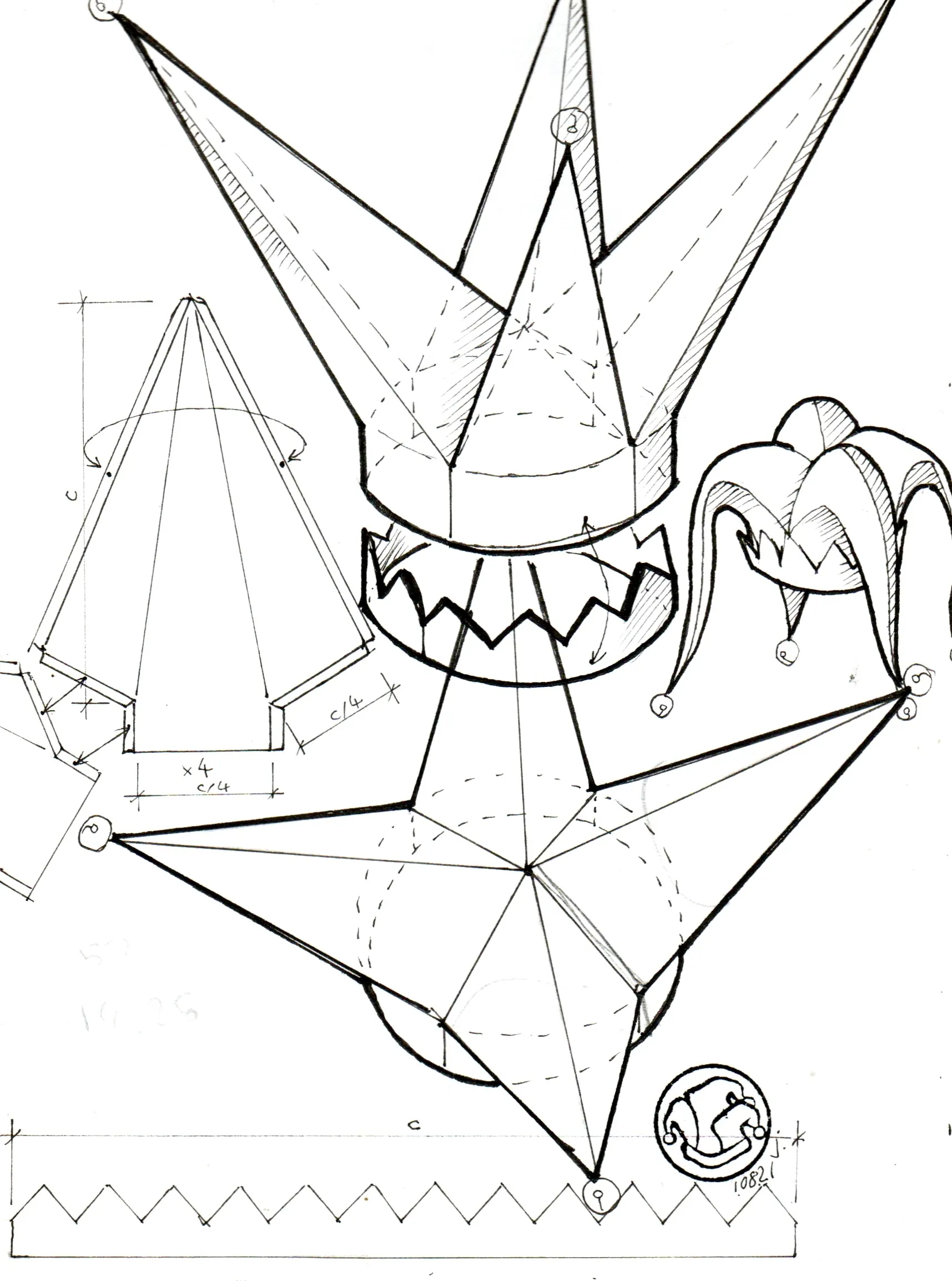 le zoli dessin « Concept pour bonnet de fou » que j'ai bilouté le 1<sup>er</sup> août 2021