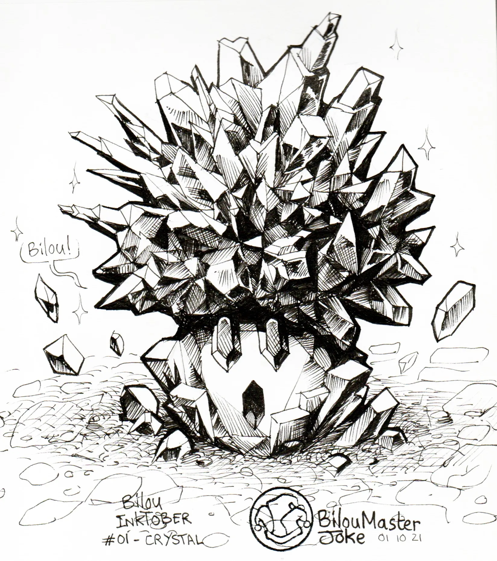 le zoli dessin « Cristal bilouteux » que j'ai bilouté le 1<sup>er</sup> octobre 2021