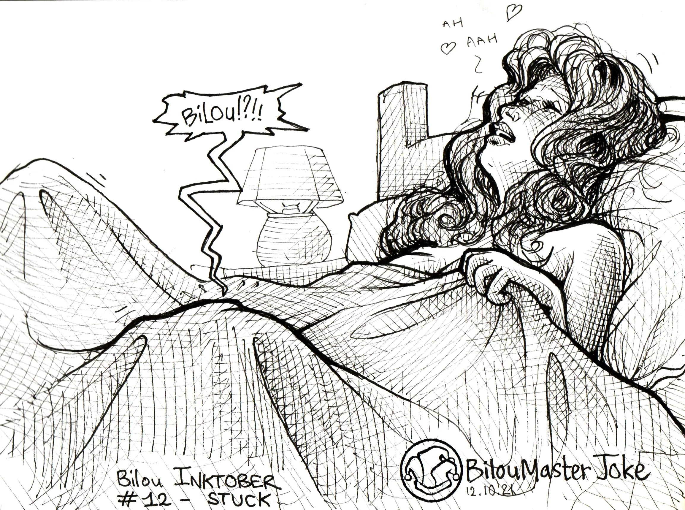 le zoli dessin « Coincé » que j'ai bilouté le 12 octobre 2021