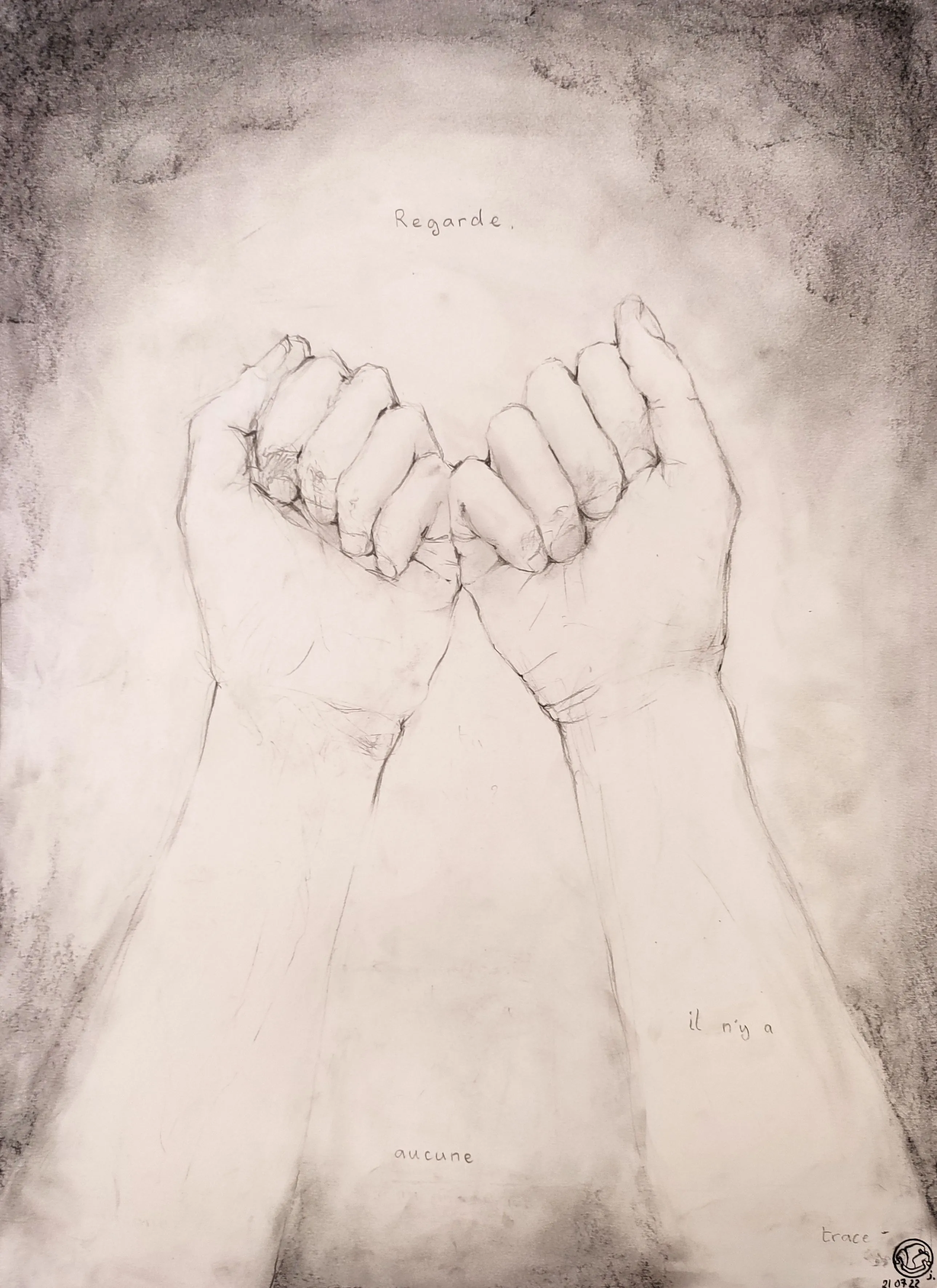 le zoli dessin « Auto-portrait... » que j'ai bilouté le 21 juillet 2022